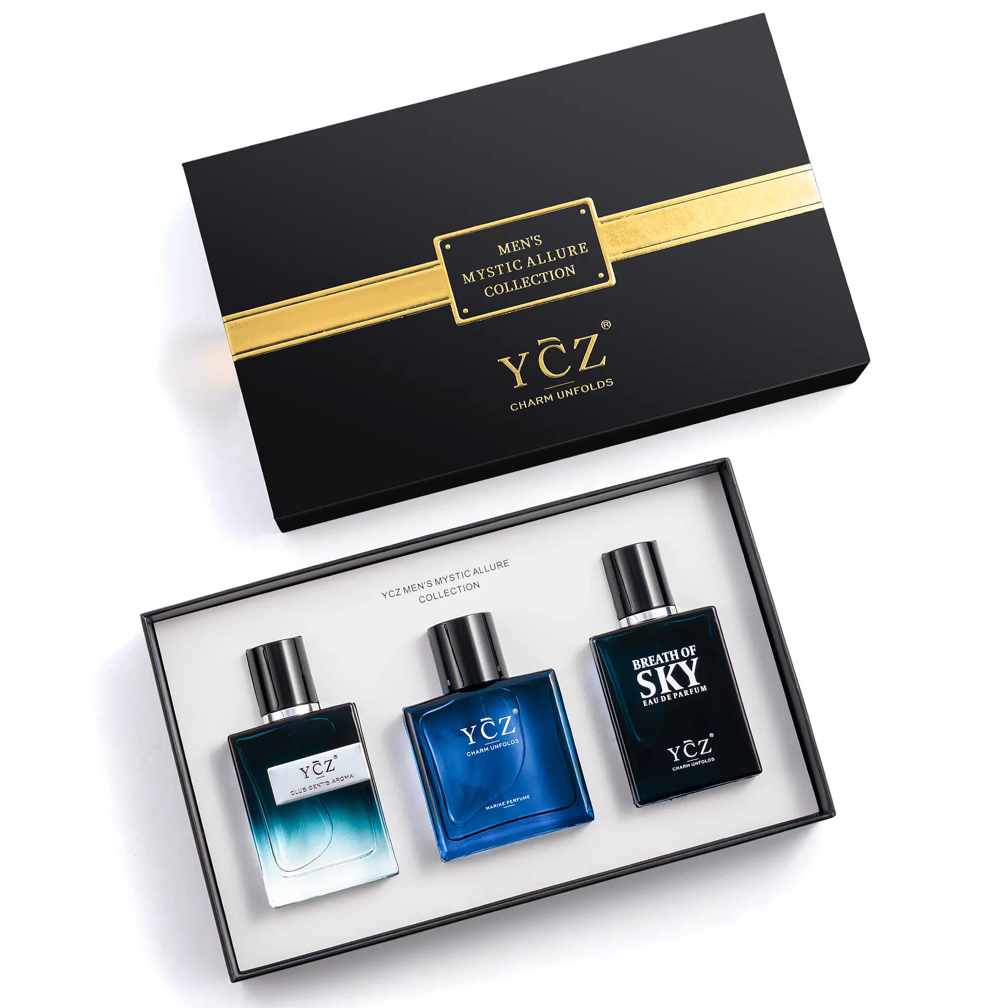 [YCZ] Men's Mystical Charm Collection 3×1.7 fl oz| 3 Long-Lasting Eau de Parfums for Dates, Parties & Everyday Wear, Three Signature Scents, Three Distinct Expressions of Modern Masculinity Perfume Gift Sets Fragrance Discovery Set,summer outifit