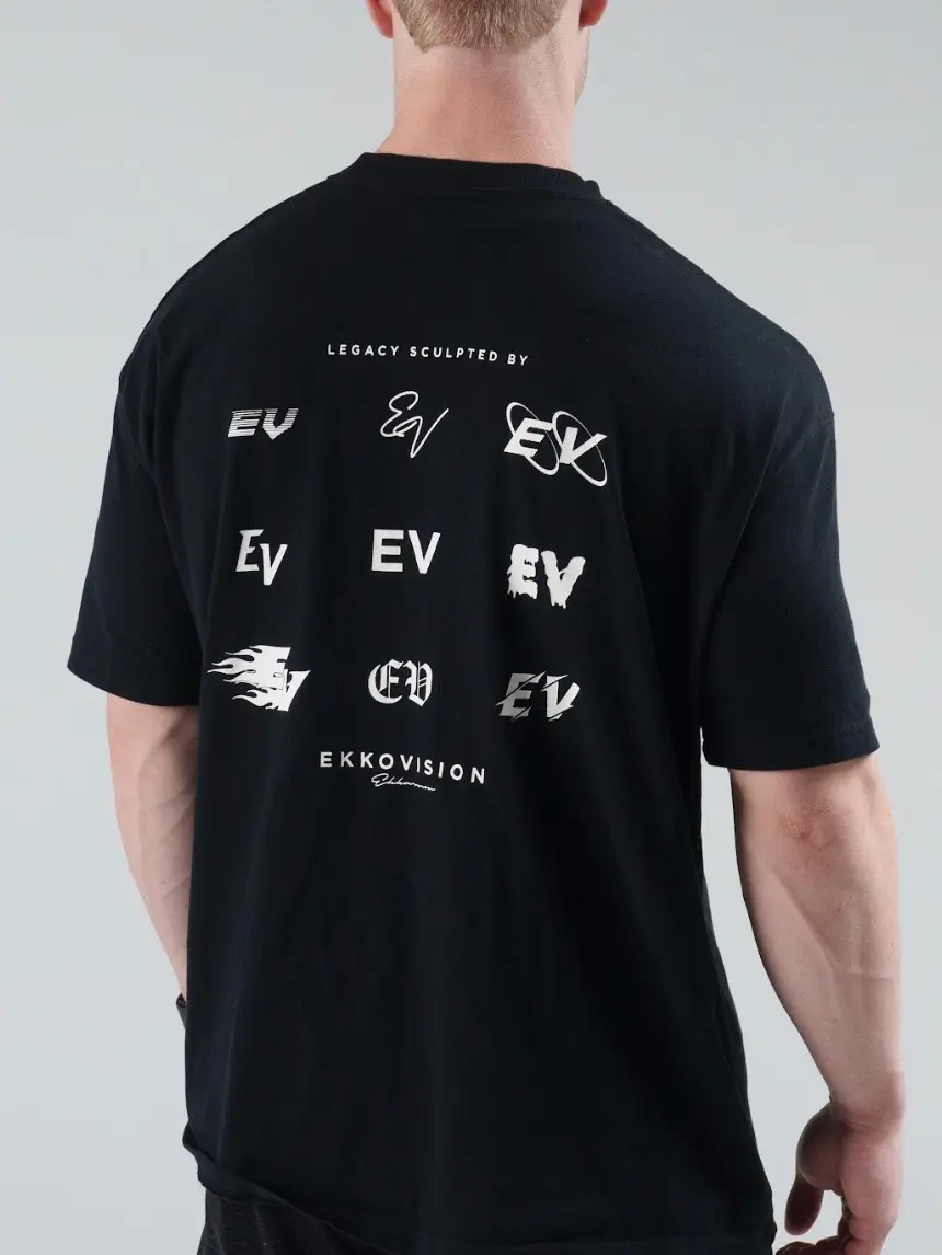 EKKO EV Sculpting a Legacy Acid Washed 100% Cotton Oversized T-shirt