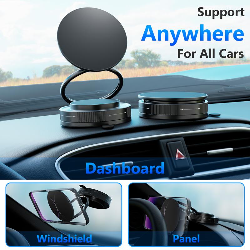 360° Adjustable Vacuum Magnetic Car Phone Holder, Magsafe Car Mount, For Your Car/Gym/Mirror Mount for iPhone & Android, Car Accessories 360° Adjustable Vacuum Magnetic Car Phone Holder, Magsafe Car Mount, For Your Car/Gym/Mirror Mount for iPhone & Android, Car Accessories
