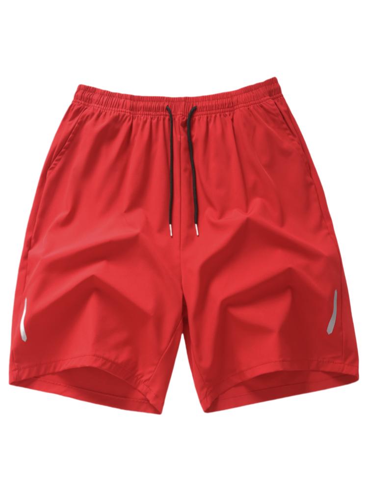 10pcs，5Pcs Men's Simple Sports Shorts, Thin Ice Silk Quick-drying Running and Fitness Pants for Summer, Loose, Breathable and Casual Knee-length Trousers