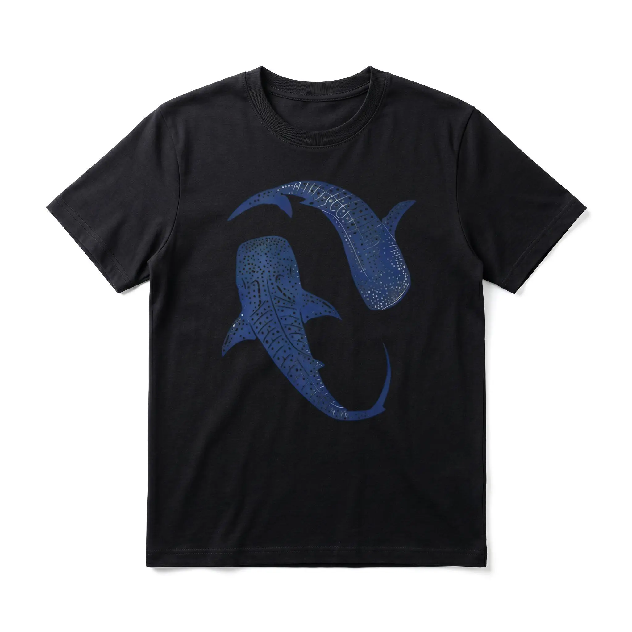 Ocean Whale Shark Men's Graphic TShirt, 100% Cotton Short Sleeve Soft Top, Nature Inspired Graphic Print Design, for Daily Wear, Outdoor, Vacation, Birthday Gift, Gift for Men, Women and Friends