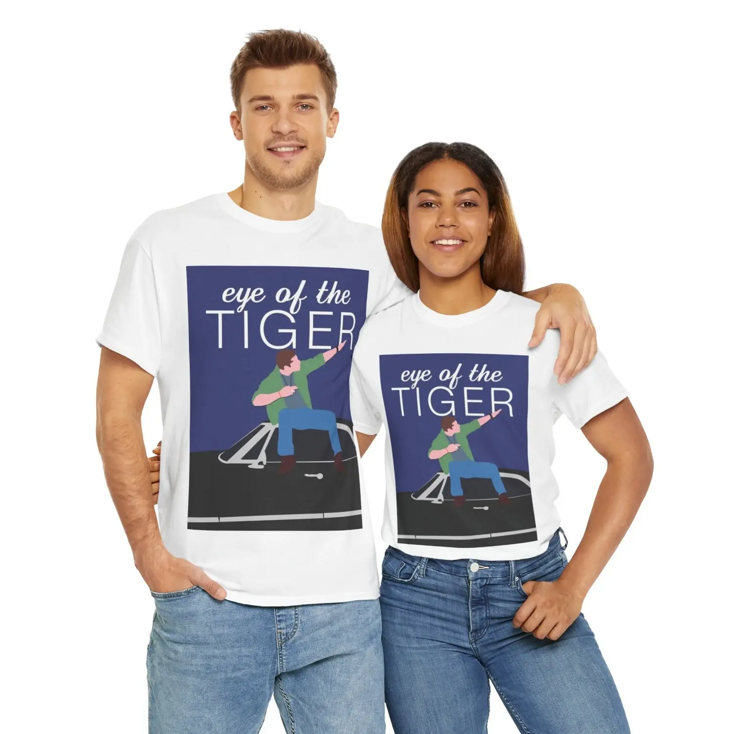 Supernatural's Dean Winchester's Eye of the Tiger Vintage Graphic TShirt for Men Women Unisex Casual Streetwear Short Sleeve Top