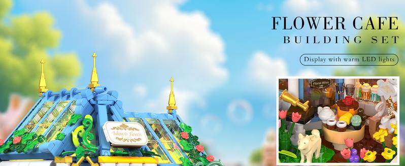 Flower Café House Building Set with LED, 1520 PCS Botanical Coffee Architecture with Openable Design, Floral Bakery Construction Model for Home Decor, Gift for Adults Women Teens Girl Boy 12+ Flower Café House Building Set with LED, 1520 PCS Botanical Coffee Architecture with Openable Design, Floral Bakery Construction Model for Home Decor, Gift for Adults Women Teens Girl Boy 12+