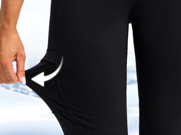 G Gradual Women's Fleece Lined Pants Water Resistant Winter Thermal Flare Stretchy High Waist Leggings Hiking Snow Pants for Women with 4 Pockets