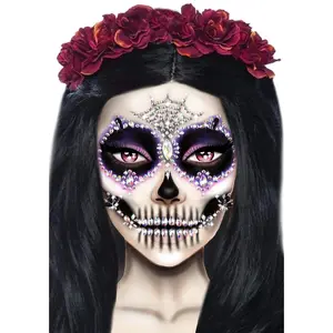 Calavera Skeleton Face Jewels Sticker