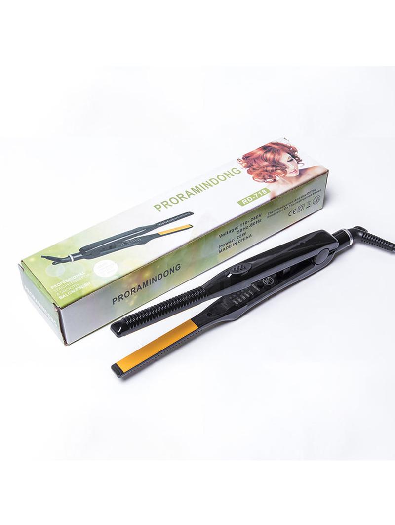 【Renhui】Professional Adjustable Hair Straightener, US Plug LCD Display Hair Straightening Flat Iron Hair Styling Tool for Salon & Barber Shop, Winter Gift