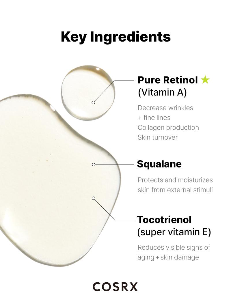 [COSRX Official] The Retinol 0.5 Oil (20ml) | UNIQUELY DELIVERS HIGHLY-CONCENTRATED PURE RETINOL TO PREVENT SIDE EFFECTS Serums Skincare
