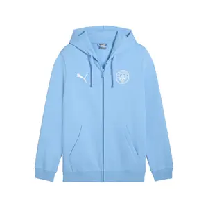 PUMA Mens Manchester City Essentials Hoodie Athletic Outerwear Casual - Blue