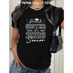 Senior Sister Graduation Shirt 2026 – Funny Proud Sister 100% Cotton Tee