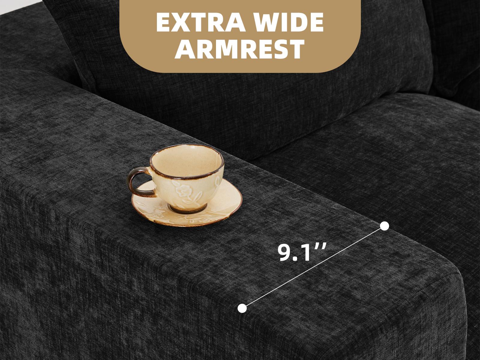 UDPATIO Boneless Couch with Chaise, Chenille Modular Sectional Boneless Sofa Big Comfy Couch with Removable Washable Cover couches for living room, Bedroom No Assembly SpringBreak UDPATIO Boneless Couch with Chaise, Chenille Modular Sectional Boneless Sofa Big Comfy Couch with Removable Washable Cover couches for living room, Bedroom No Assembly SpringBreak