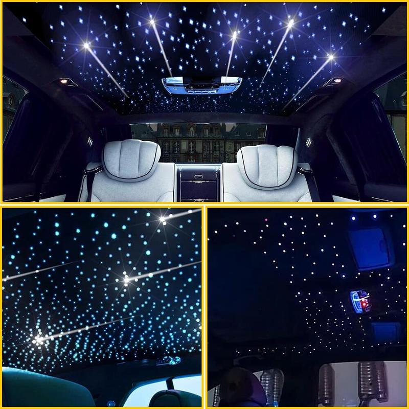 Music Sync Fiber Optic Star Lights 1000/500pcs 0.5mm Twinkle APP Control 16 Million Colors RGBW LED Chip Multiple Modes for Car Home Decoration