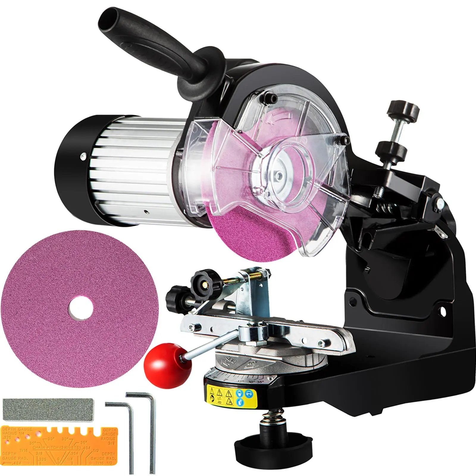 【Summerfinds】VEVOR Electric Chainsaw Sharpener 230W Professional Multi-Angle Adjustable Chain Grinder 3000RPMElectric Chainsaw Blade Sharpener for 1/4" to 2/5" Chains, Blade Sharpeners
