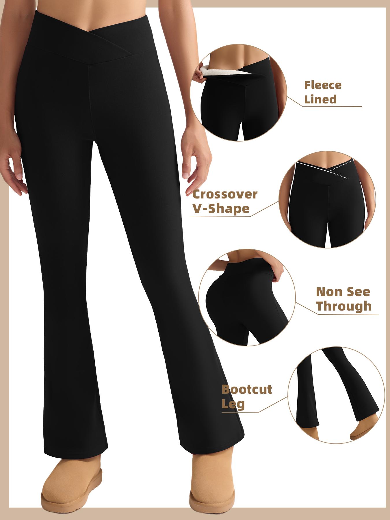 【Local shipping 】CHRLEISURE 3PCS Thermal Thick FLeece Lined Leggings for Cold Winter Warm, High Waist Women's Cozy Workout Wear Fleece Pants for Yoga Riding Casual Wear  Tights