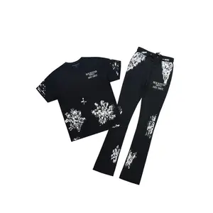 Filip Black/White T-Shirt/Stacked Track Set