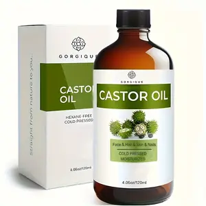 120ml glass bottle - Organic castor oil - cold pressed, unrefined, hexane free - suitable for moisturizing hair, eyelashes, and eyebrow care