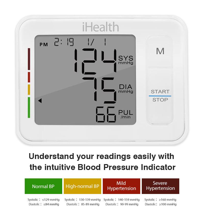 iHealth Push Wrist Blood Pressure Monitor, Digital Bluetooth Blood Pressure Machine with Large Display and Portable Carrying Case Healthcare Kit