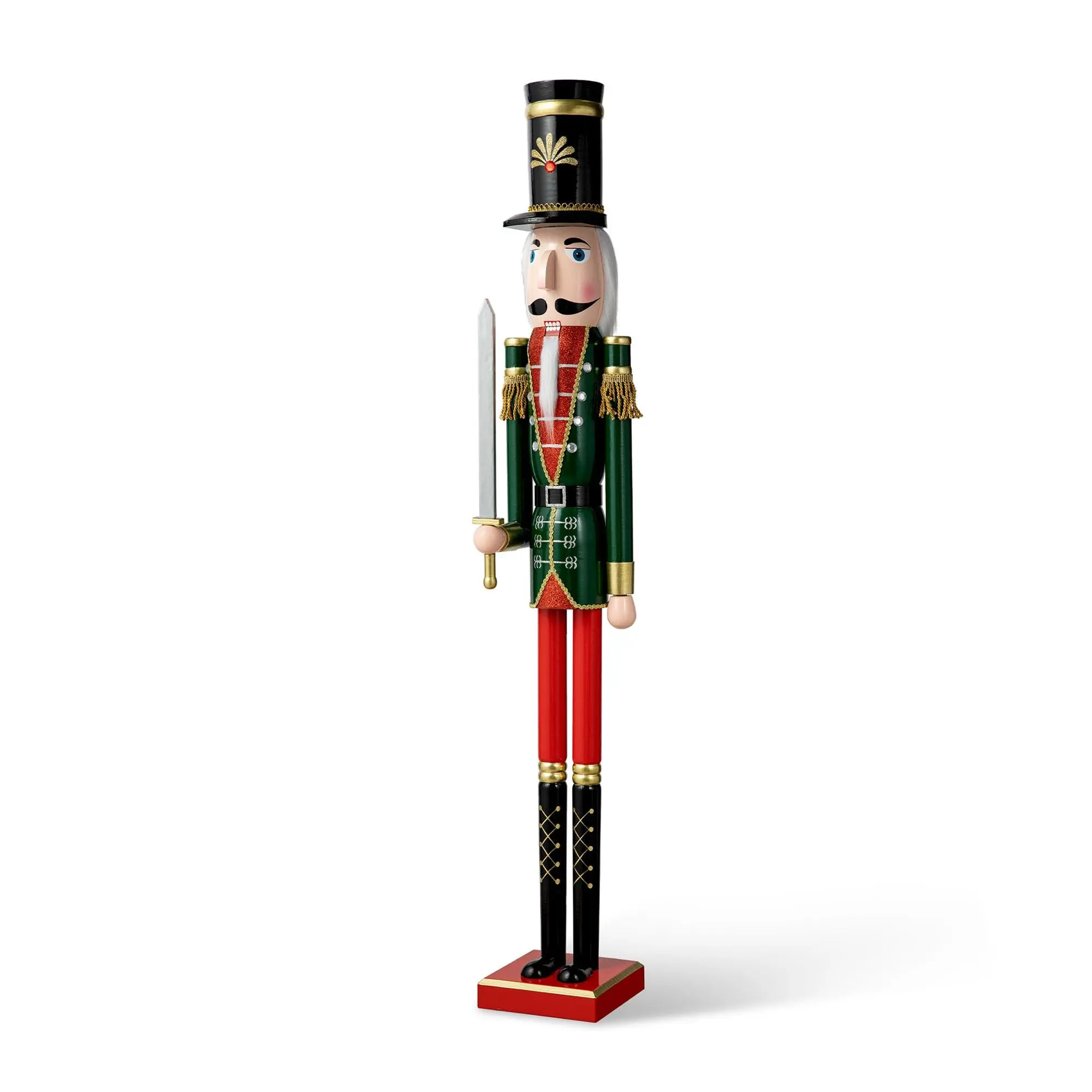 Glitzhome 42" Indoor Outdoor Christmas Soldier Nutcracker