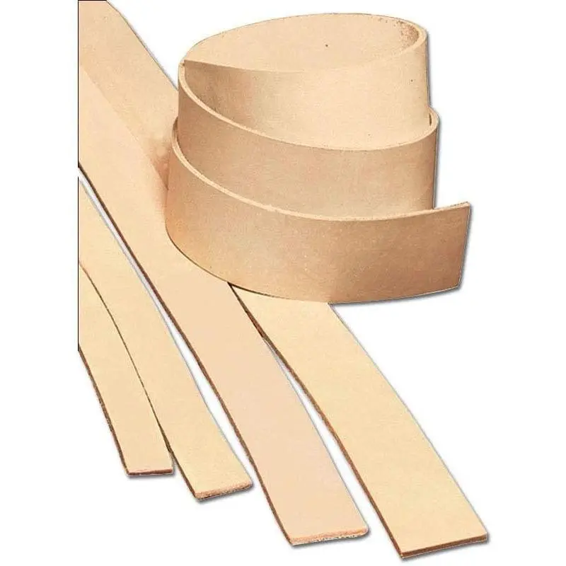 European Leather Works 8-9 oz. (3.2-3.6mm) Heavyweight Natural Vegetable Tanned Cowhide Leather Strip 1-1/2" (38 mm) x 50" (1.3 m)