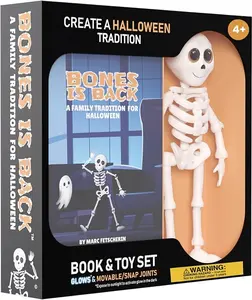 Bones Is Back – Interactive Halloween Book & Glow-in-the-Dark Skeleton Toy Set (Ages 4–12)