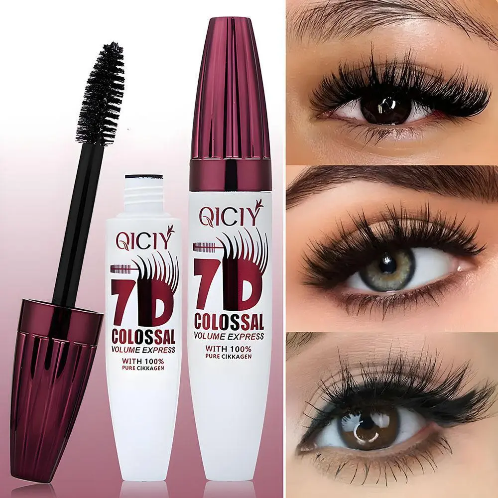 7D Waterproof Mascara – All-Day Volumizing & Lash Curling Formula, Smudge Proof Lash Lift Delivers Effortless Natural False Lash Look