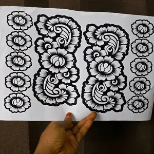 Elegant and Affordable Bridal Henna Stencil - Full Hand Design for Temporary Henna Tattoos Sticker
