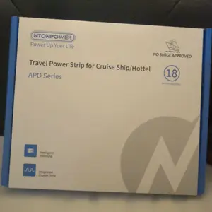 NTONPOWER Travel Power Strip Cruise Approved, 7-in-1 with 3 AC Outlets & 4 USB (2 USB-C), Flat Plug 4FT Wrapped Around Extension Cord, Travel Essentials for Cruise, Hotel & Dorm, Purple Round Strip, Smart USB Charging