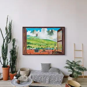 Howl's Moving Castle Satin Paper Photo Poster - Studio Ghibli Hayao Miyazaki Artwork, Anime Landscape Wall Art, Unframed High-Definition Matte Print, Aesthetic Ghibli Room Decoration Home Decor
