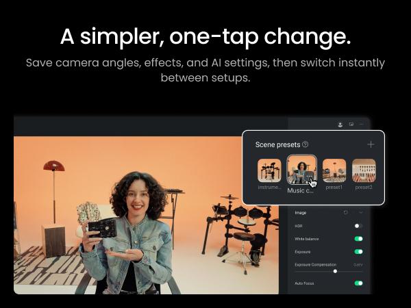 Insta360 Link 2C Pro – 4K Webcam for PC/Mac, 1/1.3” Sensor, Low-Light, Auto Framing, HDR, Directional Noise-Canceling Mics, Supports Stream Deck, Zoom, Teams, Twitch for Streaming or Meetings