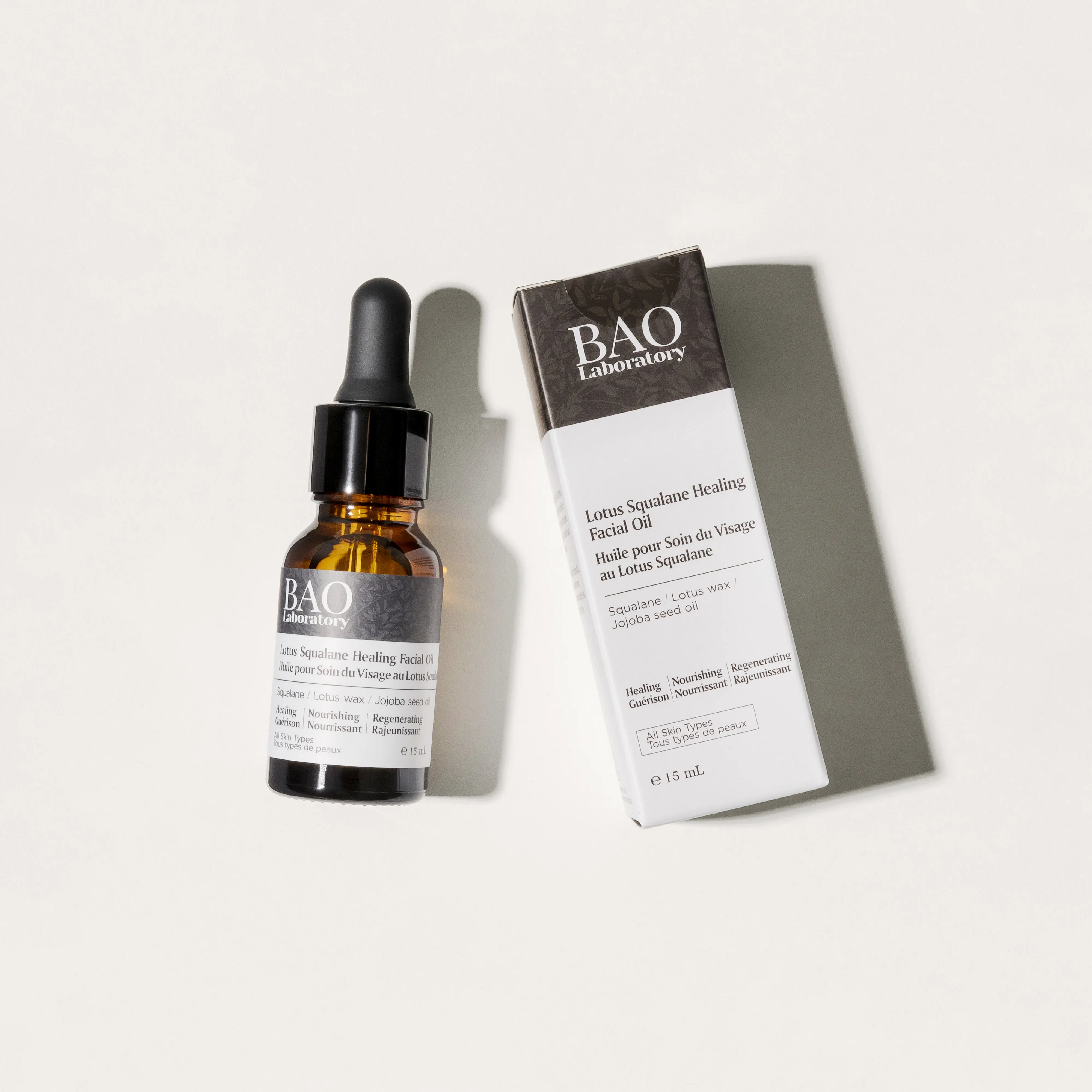 BAO Laboratory Lotus Squalane Healing Facial Oil with Jojoba & Lotus Wax for Dry, Sensitive Skin