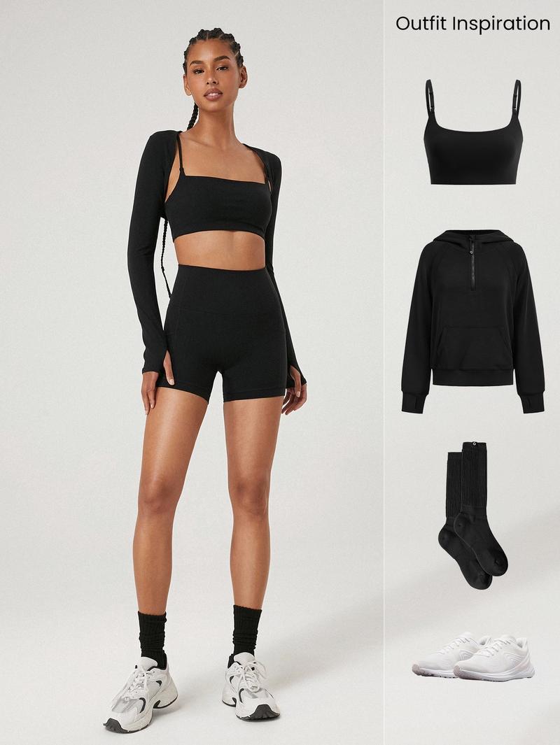 GLOWMODE 4.3" FeatherFit Anti-Slip Pocket Bike Shorts Non Front Seam Low Impact Cycling Running Gym Workout Summer TikTokShopBlackFriday