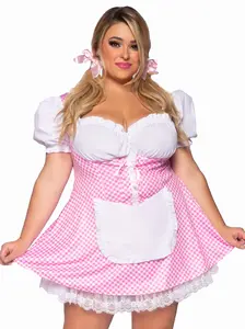 Plus Gingham Dress With Apron