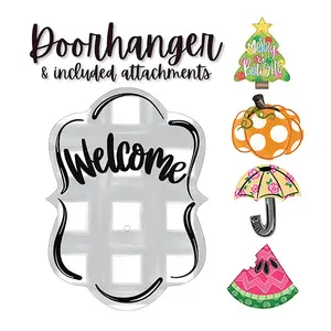 Door hanger - Interchangeable - 4 Seasonal Attachments included