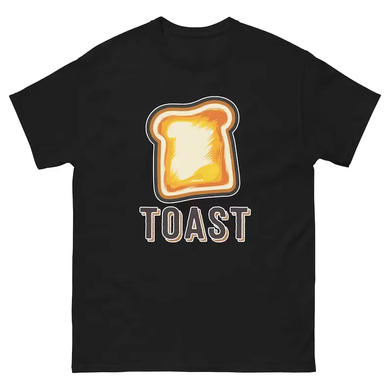 Toast Bread Graphic T‑shirt Funny Food Lover Breakfast Unisex Tee