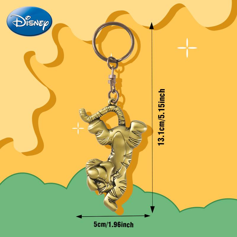 Disney Winne The Pooh Tigger Alloy Keychain 1PC Officially Licensed 3D Figurine Bag Clip Charms Anime Figure Keychain Anime Collector Kering Backpack Decor Durable Exquisite Alloy Gift
