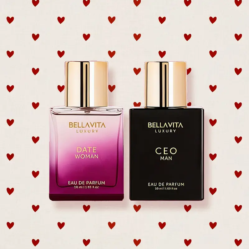 Bellavita Luxury CEO Man & Date Women Valentine Gift Set | Classic Perfume Duo 50ml Each | Power & Romance Combo | Couple Gift | Vegan & Cruelty-Free
