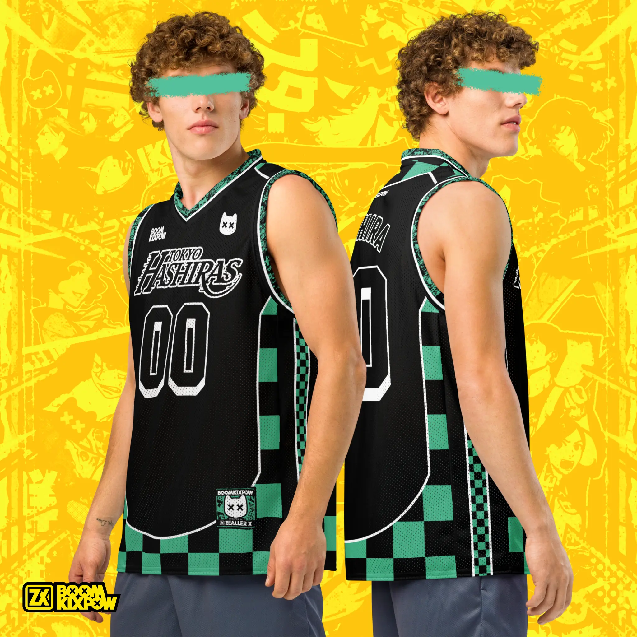 Tokyo Hashiras Basketball Jerseys - Green - Anime Sport Jersey