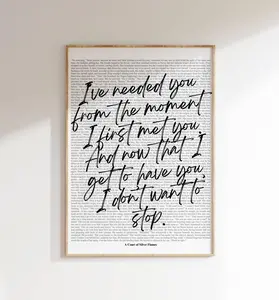 ACOTAR Wall Art Print, ACOSF, Velaris, Book Quotes Prints, Bookish Poster, Book Lover Art Print (Unframed)