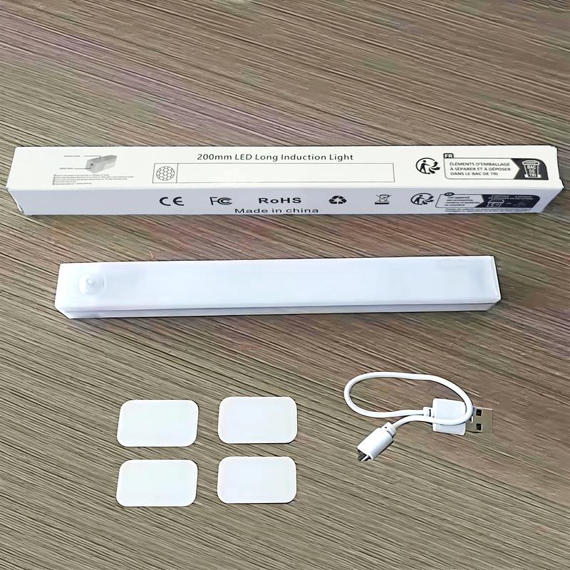 Magnetic Smart Sensor Light 6-Piece LED Motion Sensor Light Strip Set USB-Rechargeable Adjustable Indoor Lighting Ideal for Kitchens Closets Pantries Cupboards Bathrooms Staircases Sink Cabinets Garages Valentine's Day Gift kitch