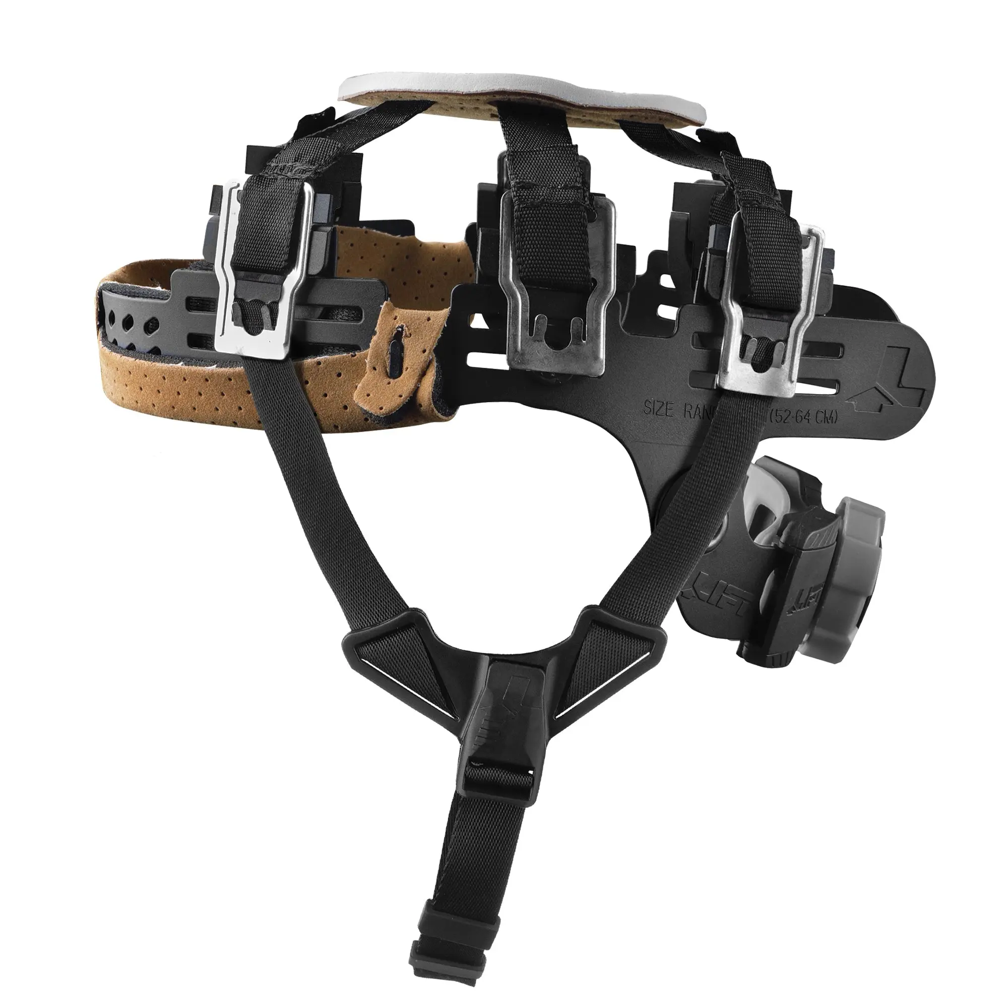 DAX Suspension with Chin Strap - Full Brim Headband, Padded Crown, Ratchet Adjuster, Magnetic Locking, Adjustable Strap for DAX Hard Hats