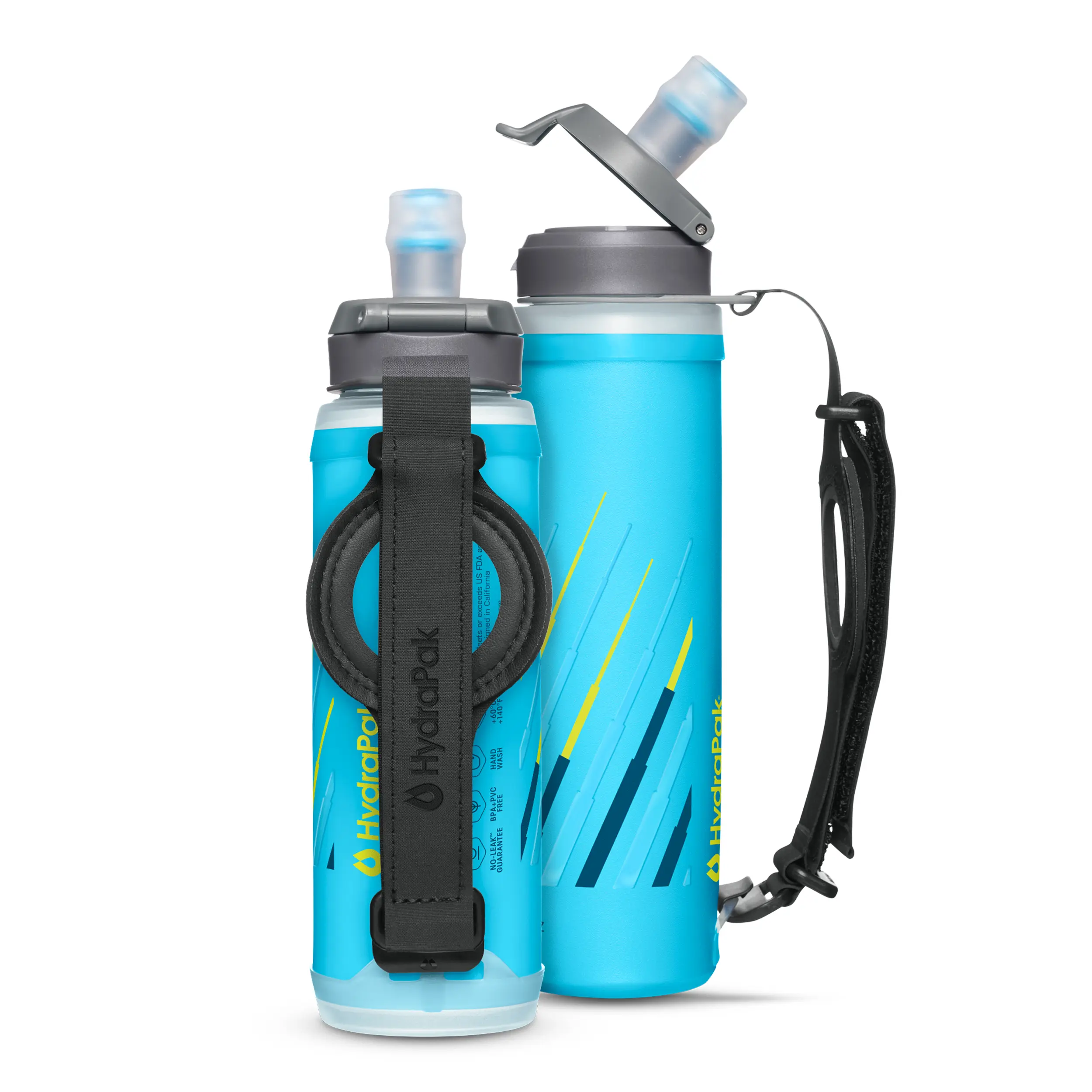 HydraPak SkyFlask Speed - Collapsible Handheld Running Water Bottle (350ml or 500ml) - Adjustable Strap, Lightweight, Spill-Proof Cap