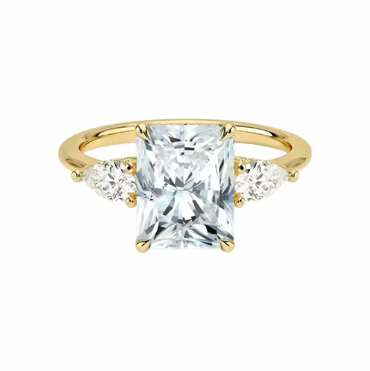 Lab-grown diamond, 11040, 3 ct; D-VS1; radiantly cut lab-grown diamond ring; IGI certification; refined luxury feel; versatile for everyday wear; engagement/proposal diamond ring; elegant prong setting ring