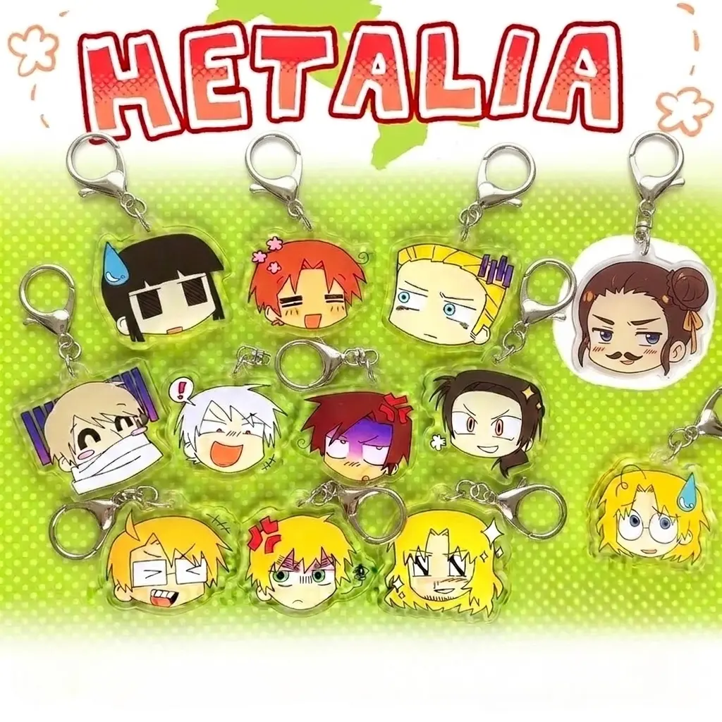Hetalia Keychains - Romapru, Itager OPT Acrylic Keychains - Cute Keyrings Birthday Gifts – Cute Acrylic Keychain Charms, Perfect Gift for Fans & Collectors