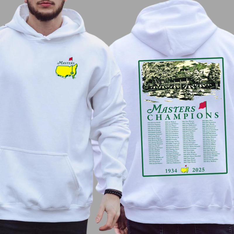 2025 Masters Tournament Augusta 91 Years Hoodie, Golf Tournament, The Masters Golf Cup 2 Sided Hoodie, Golf Gifts For Men