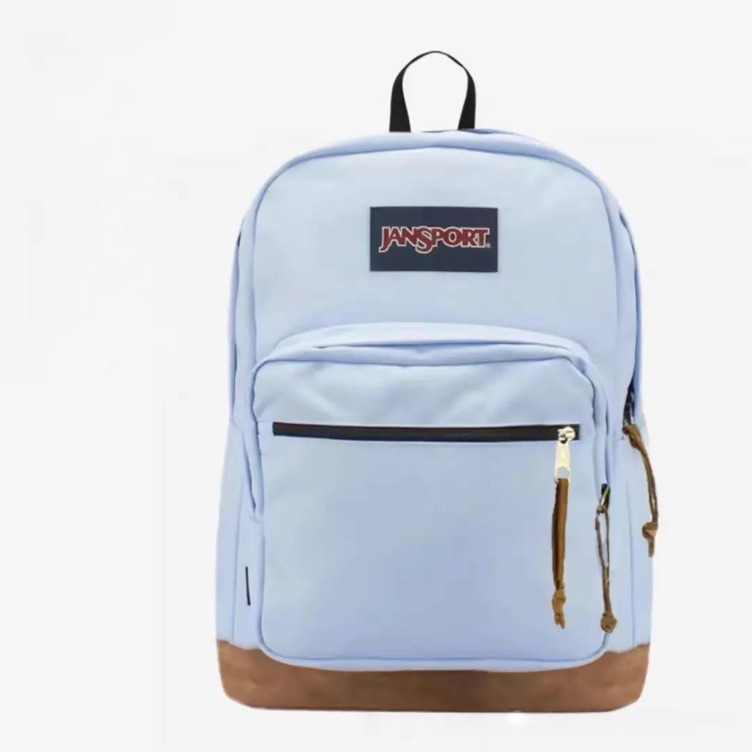 JanSport Unisex Navy Blue Suede-Panel Large Capacity Backpack - Daily Commute, Student Laptop & Travel Bag with Water Bottle Slot (Back-to-School Ready)