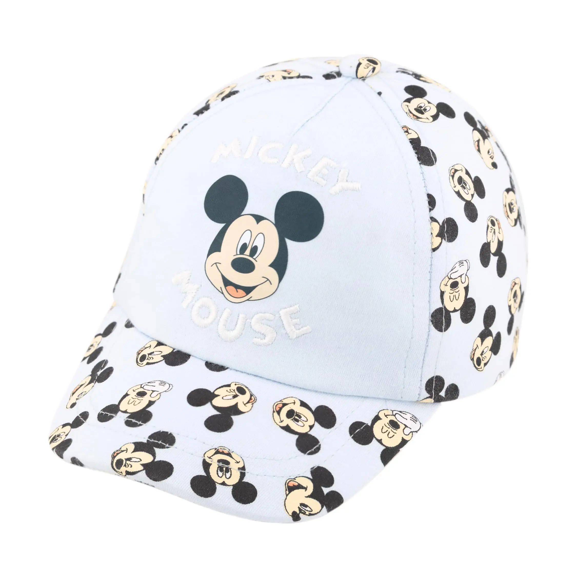 Disney Mickey Mouse Toddler Baseball Hat - Kids Cotton Adjustable Casual Wear Cap, Playful Lightweight Cartoon Logo Sun Hat for All-Day Use, Boys & Girls Ages 2-6 (Red, Blue)