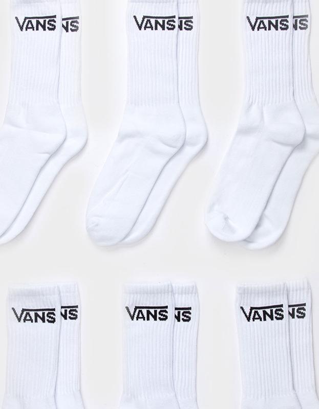 VANS 6 Pack Mens Classic Crew Socks