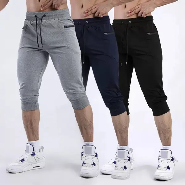 Men's Casual 3/4 Length Shorts with Pocket Design, Perfect for Summer Activities and Outdoor Adventures
