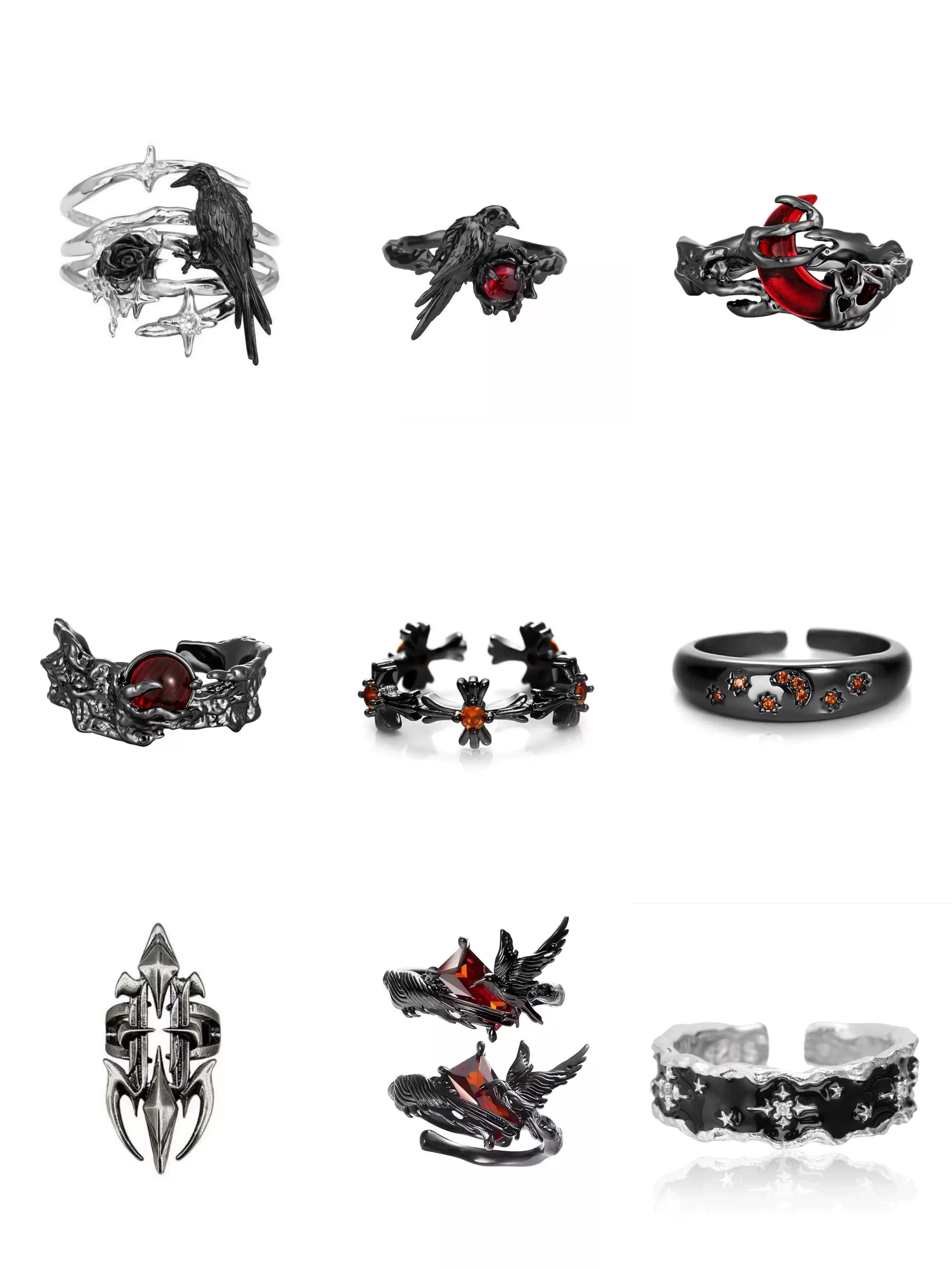 Mieuas Gothic Mystery adjustable Rings Box – Spooky Adjustable Rings Surprise Jar – Witchy Jewelry – Perfect Halloween Gift for Daughter, Wife, Mom – Mystery Jewelry Bag real goth maker special version crowned budget bulk mourning of Mieuas Gothic Mystery adjustable Rings Box – Spooky Adjustable Rings Surprise Jar – Witchy Jewelry – Perfect Halloween Gift for Daughter, Wife, Mom – Mystery Jewelry Bag real goth maker special version crowned budget bulk mourning of