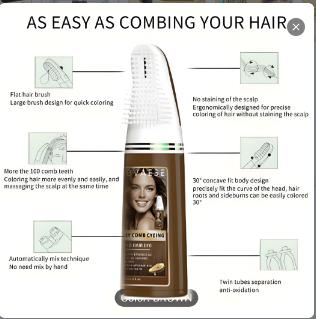 GBVAESE Hair Dye Comb Pen Chestnut Brown 200ml Waterproof Sweatproof Easy to Color Portable Fast Replenishment Color Does Not Fall Out Haircare GBVAESE Hair Dye Comb Pen Chestnut Brown 200ml Waterproof Sweatproof Easy to Color Portable Fast Replenishment Color Does Not Fall Out Haircare