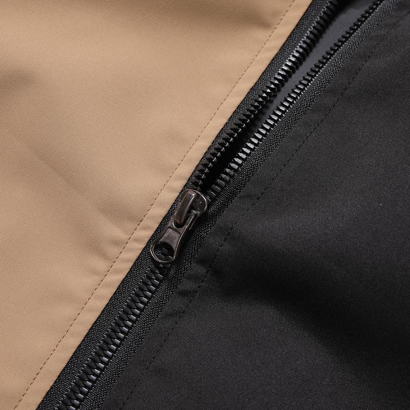 Men’s casual color-block collared jacket with a lightweight design—lightweight and comfortable, suitable for campus outings, sports and leisure, and everyday commuting to work. A minimalist, lightweight jacket for spring and summer.